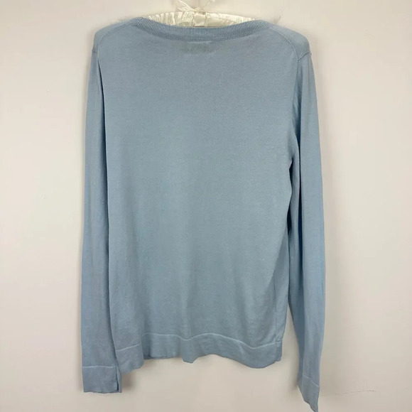 J. Crew Cotton Teddie Sweater Pullover Long Sleeve Round Neck Light Blue M NWT - Picture 12 of 12